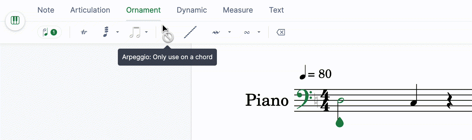 Añadir/Quitar glissando