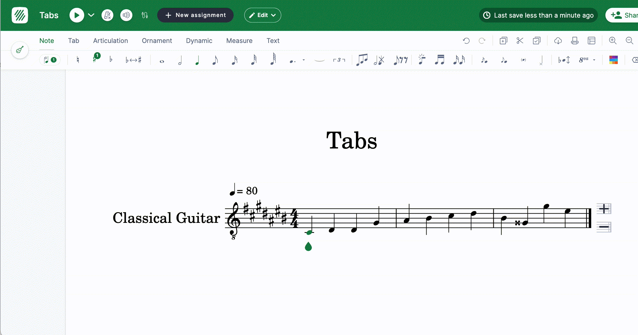 Générer une tablature