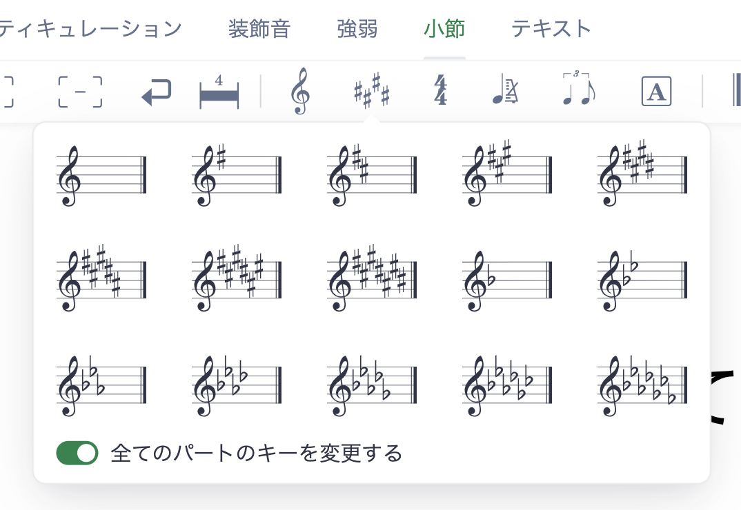 調号の入力