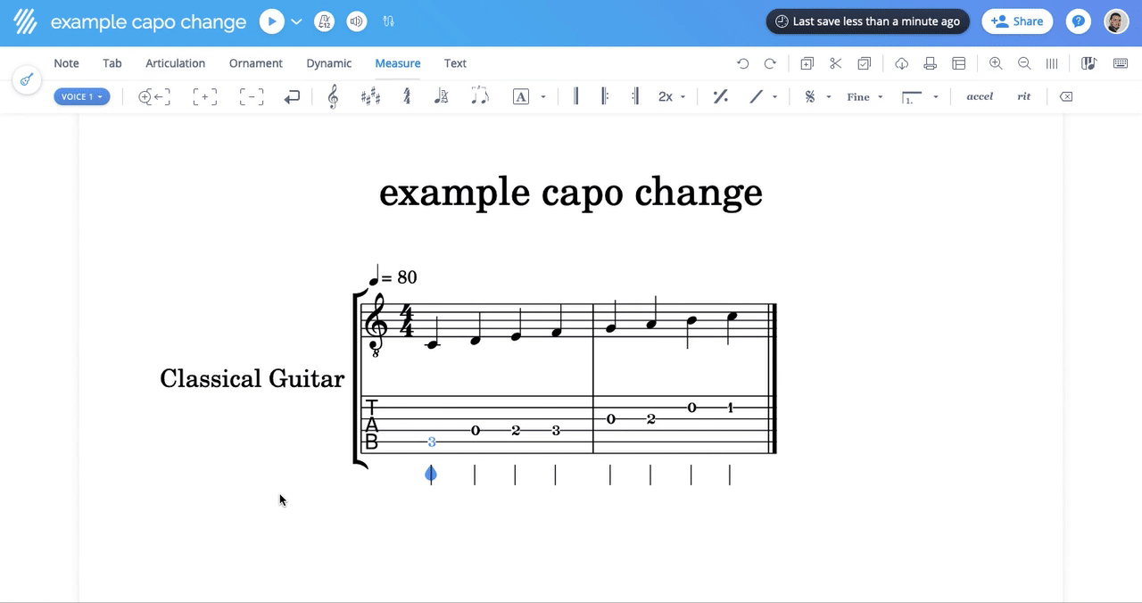 Change of capo