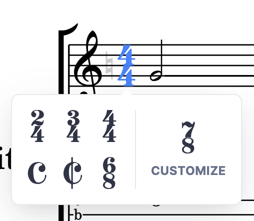 Change a time signature