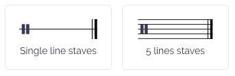 Number of lines for your staves