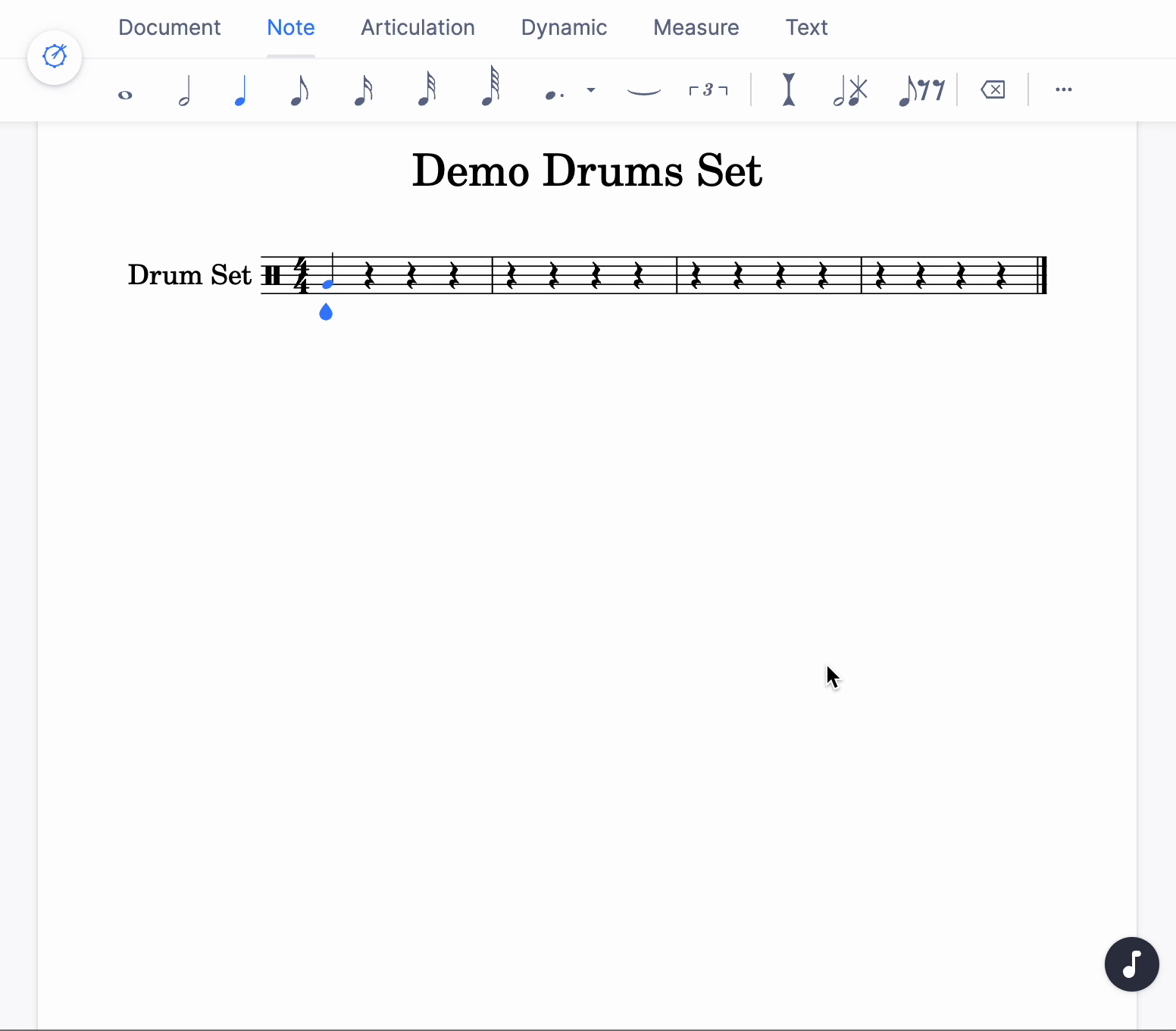 Display drums cheat sheet