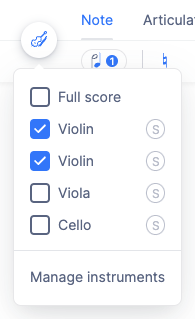 Manage instruments