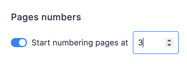 Pages Numbers