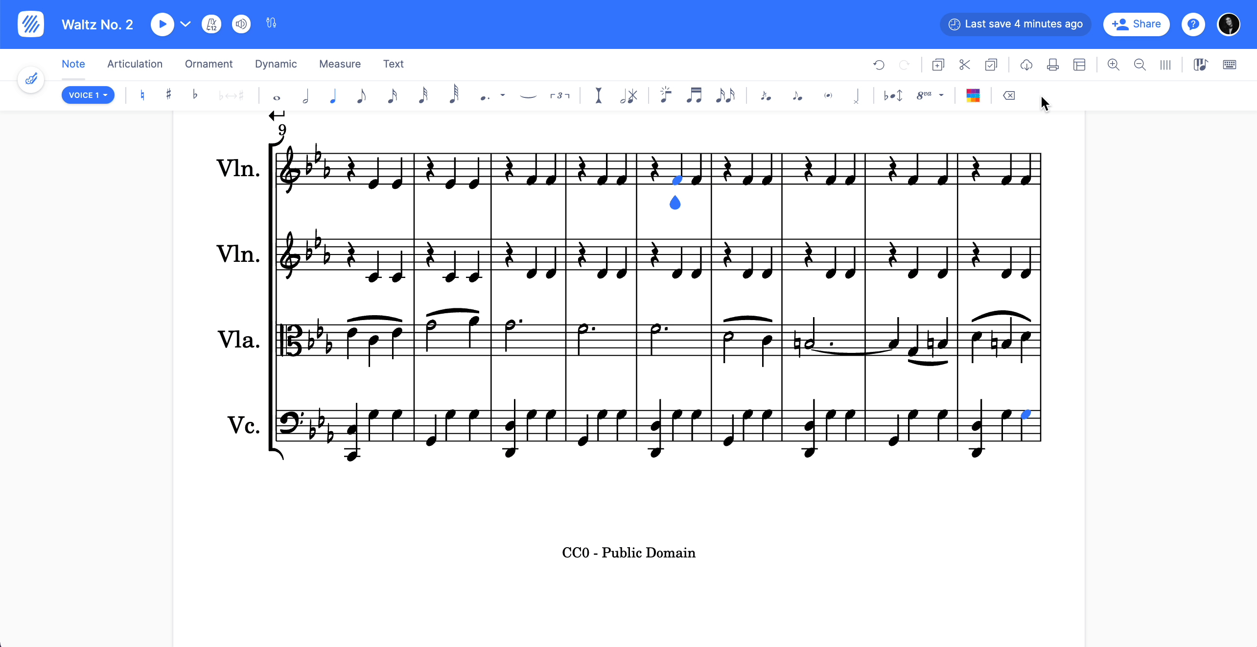 Showing/hiding parts and notations, Soundslice help