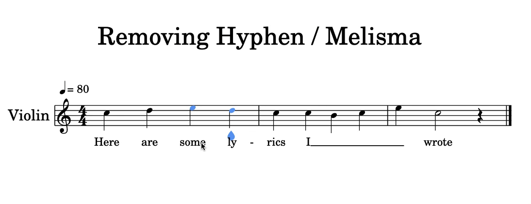 Removing hyphens & Melismas