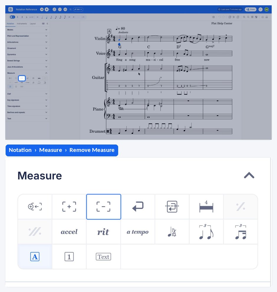 Removing a measure from the end of the score