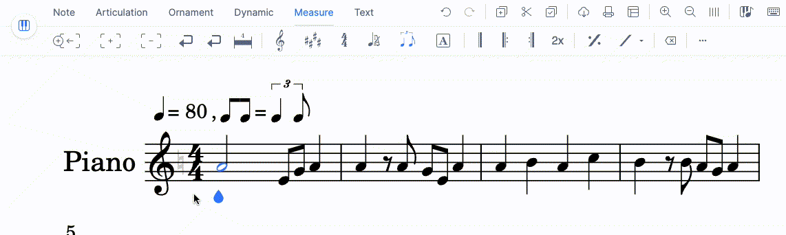Enabling Rhythmic notation