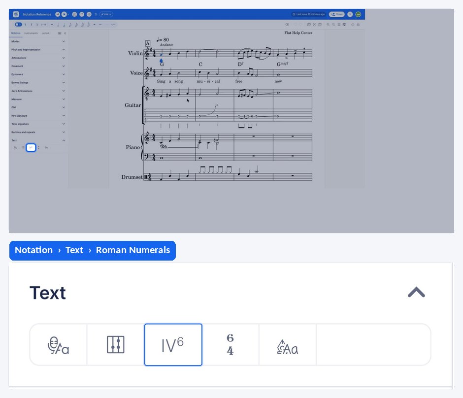 Switching between the unique text input and the step-by-step Roman numeral input