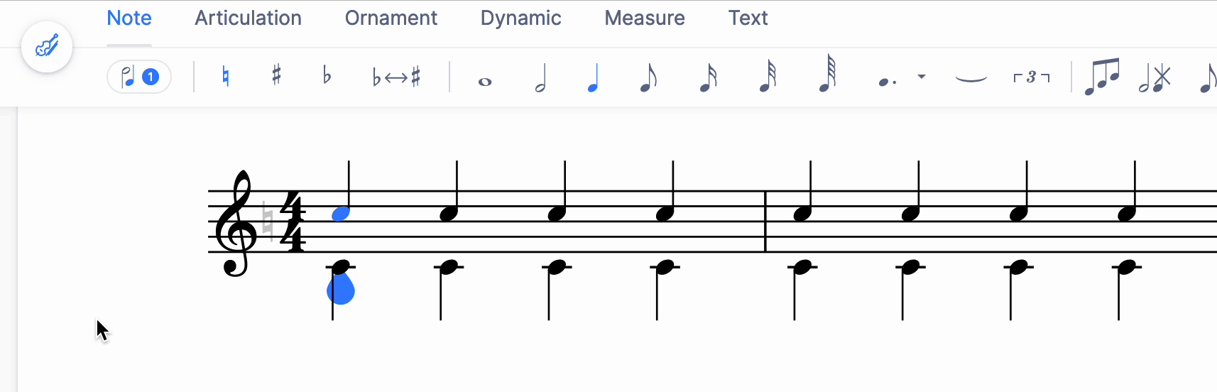 Swap voices assigned to notes
