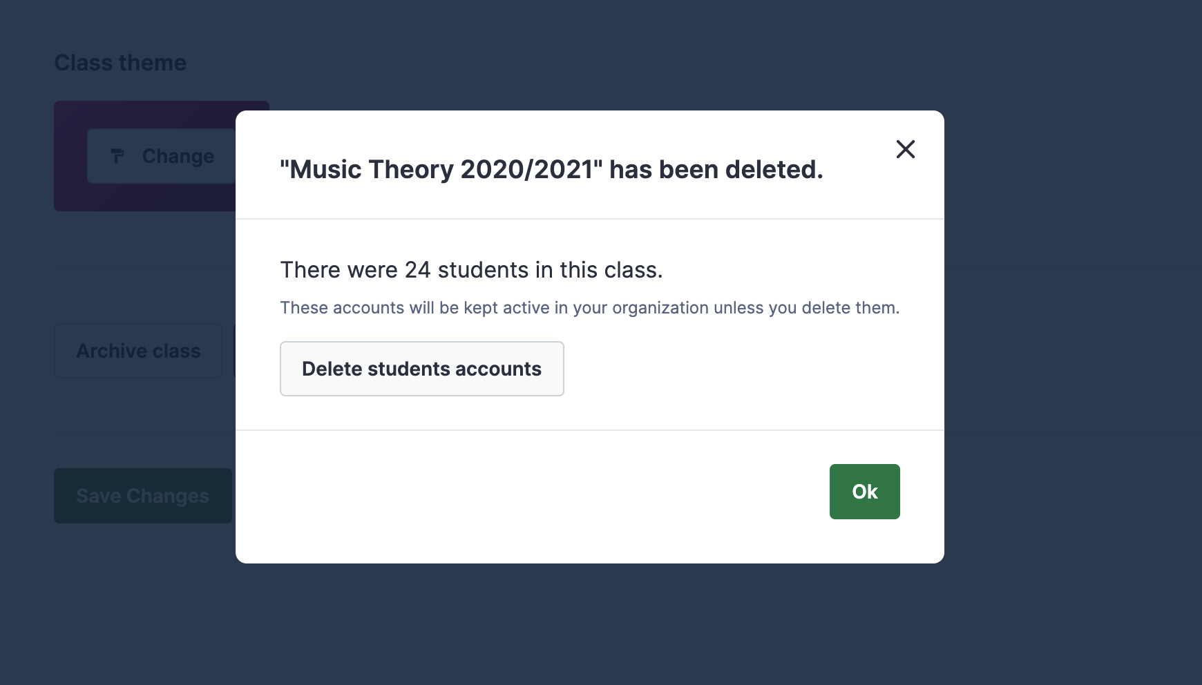 Delete students accounts?