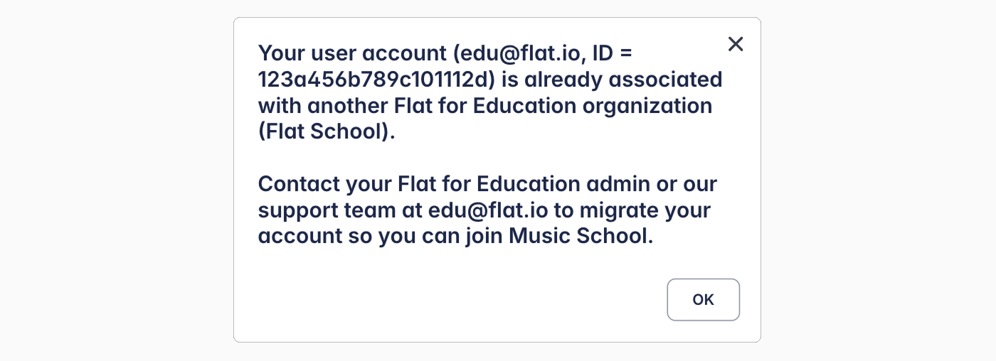 Error: Account already associated