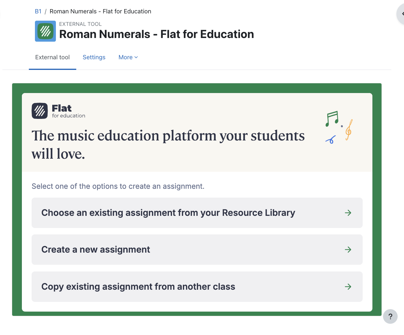 Complete assignment setup in Moodle