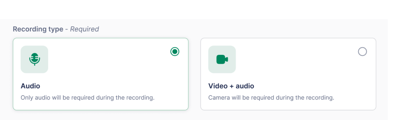 Performance Recording Type