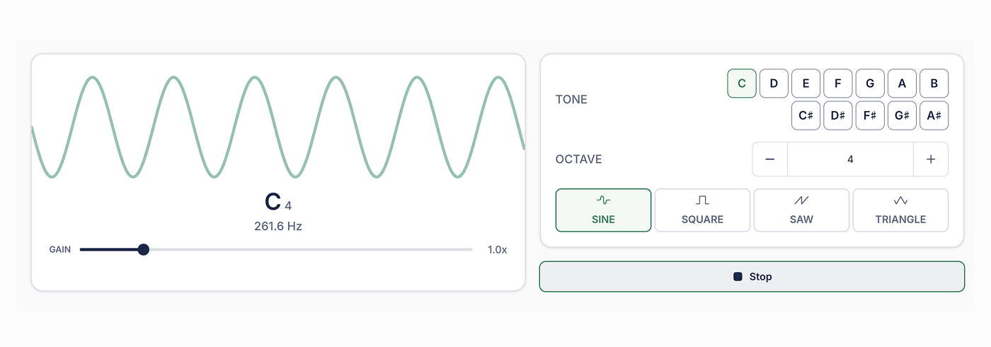 Practice tools: Tone Generator