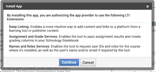 Schoology: Allow to use LTI 1.3 Extensions