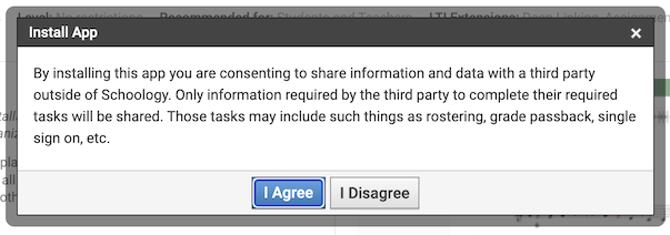 Schoology: Allow data-sharing