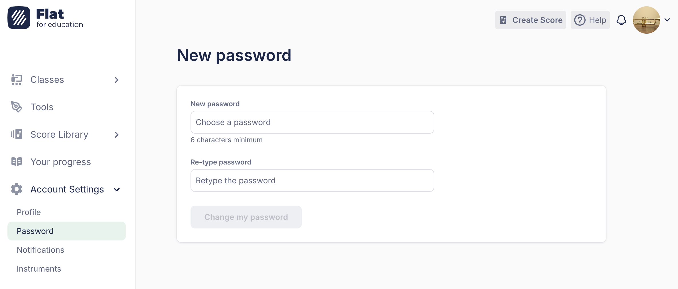Set a new password