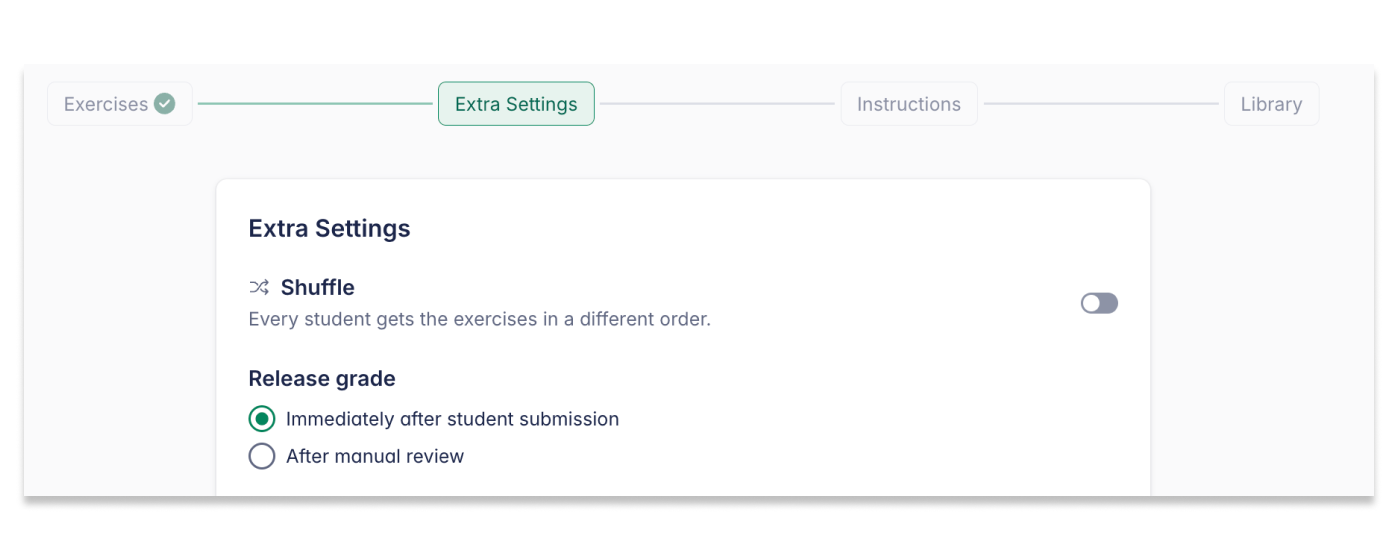 Worksheet Extra Settings