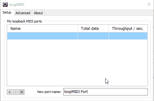 Create port in loopMIDI