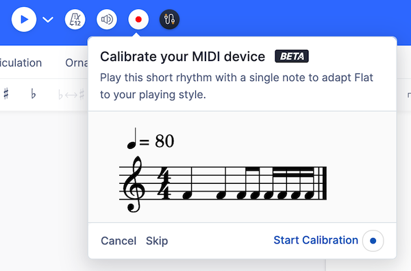 MIDI calibration