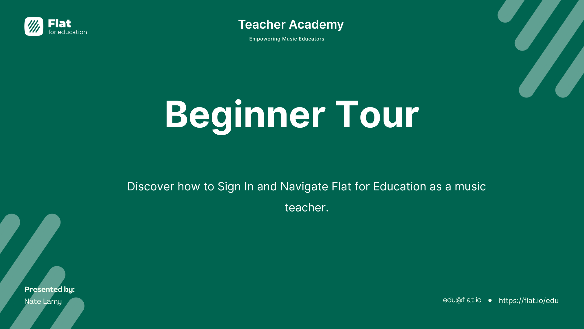 Getting Started with Flat for Education