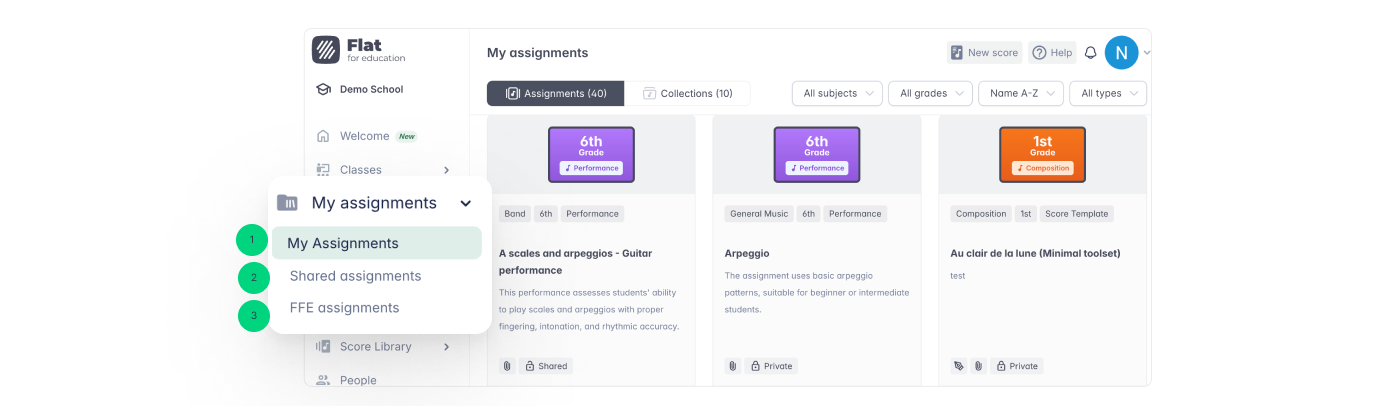 Assignment Library Navigation