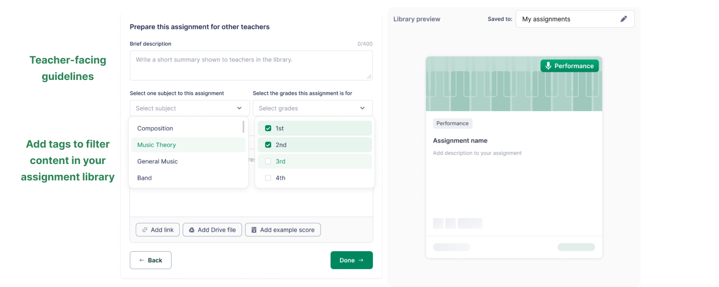 Assignment library tags