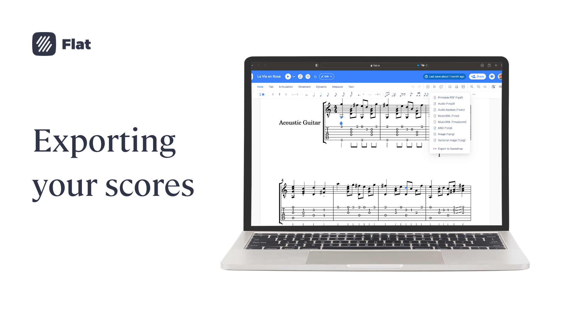 How to print or export your scores